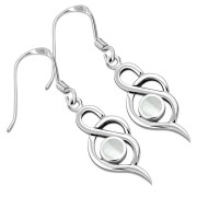 Mother of Pearl Silver Earrings - e377